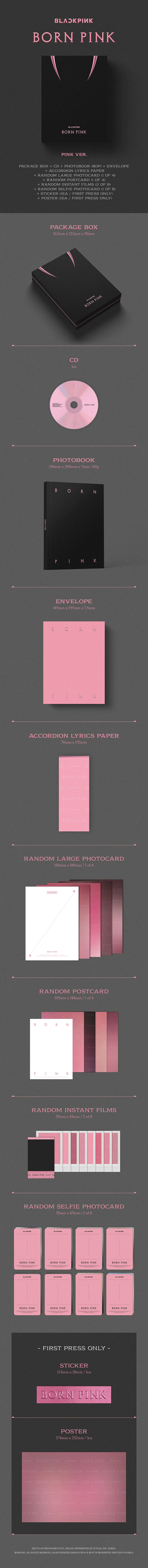 Contenido de BLACKPINK BORN PINK 2nd Album