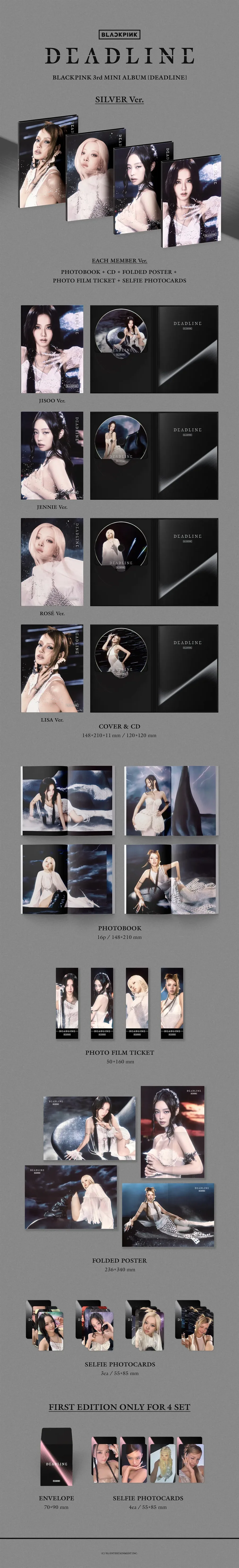Contenido de BLACKPINK DEADLINE Silver Ver.