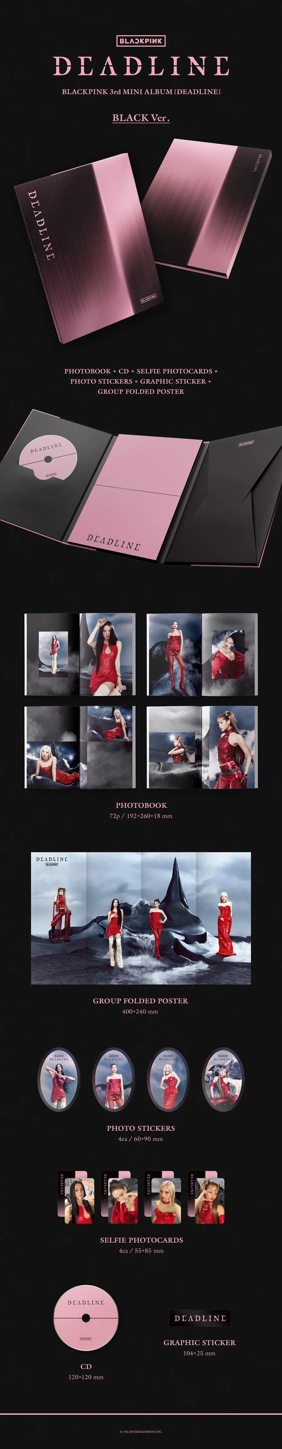 Contenido de BLACKPINK DEADLINE 3rd Mini Album