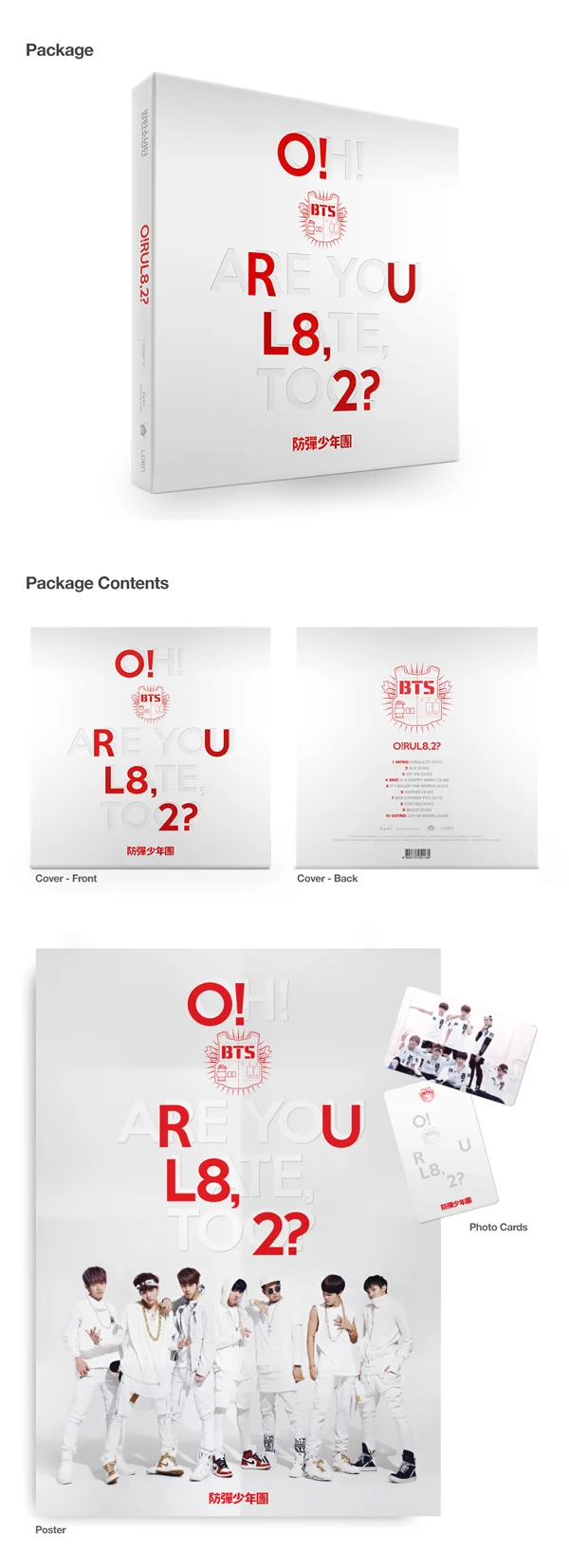 Contenido de BTS O!RUL8,2? 1st Mini Album