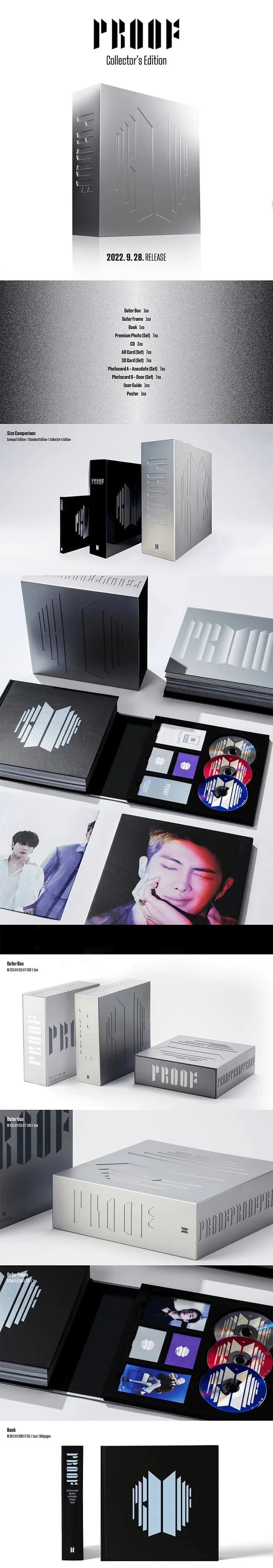 Contenido de BTS Proof Anthology Album · Collector's Edition