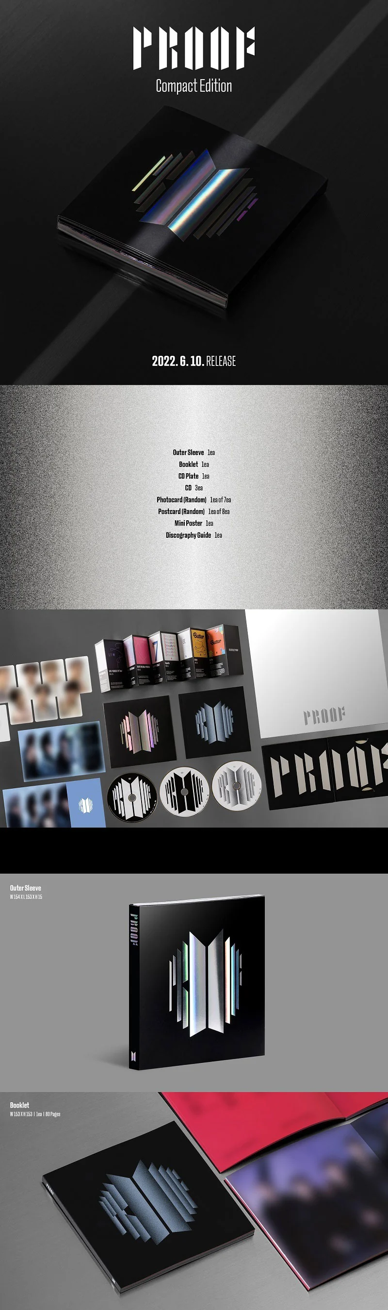 Contenido de BTS Proof Anthology Album · Compact Edition