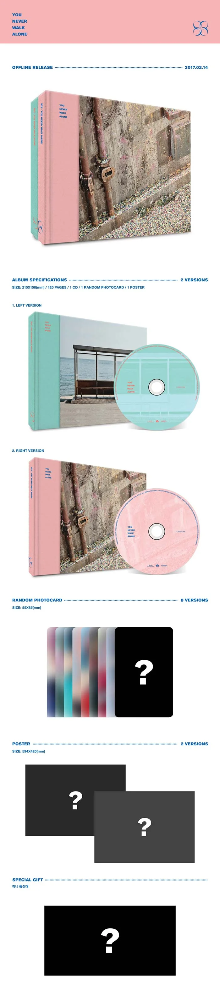 Contenido de BTS You Never Walk Alone Reedición de WINGS