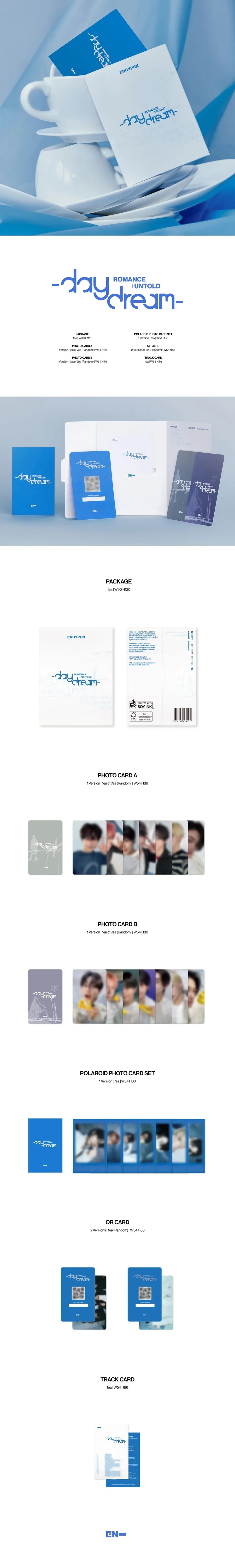Contenido de ENHYPEN ROMANCE UNTOLD [daydream] Weverse Albums Ver.