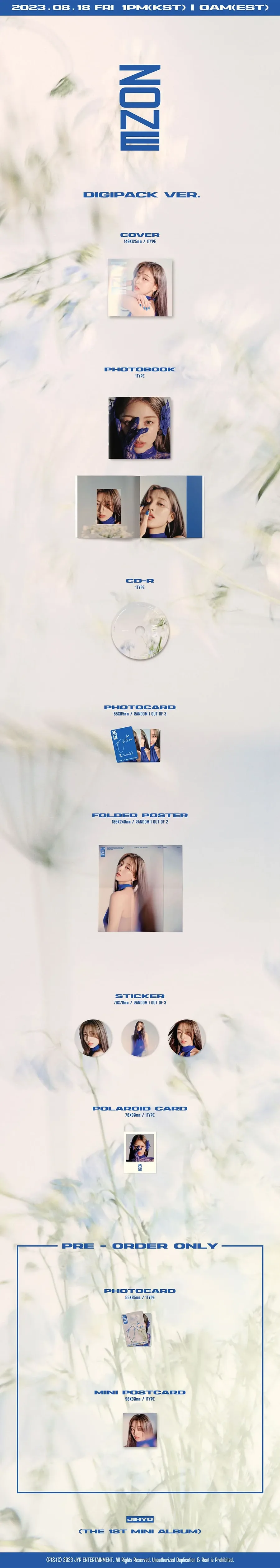 Contenido de JIHYO ZONE Digipack Ver.