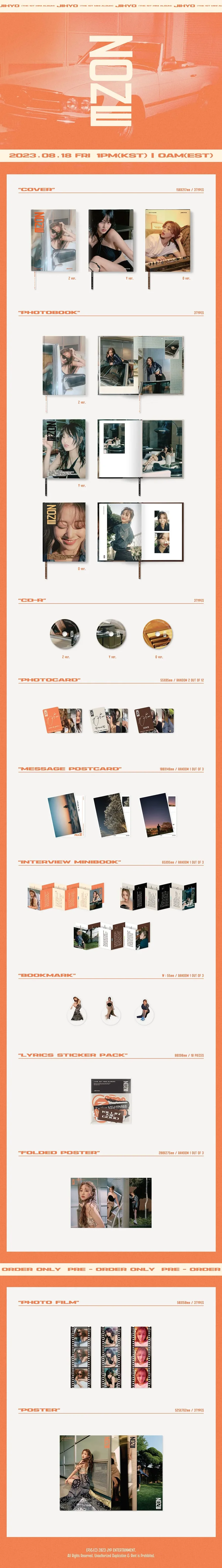 Contenido de JIHYO ZONE 1er mini álbum en solitario