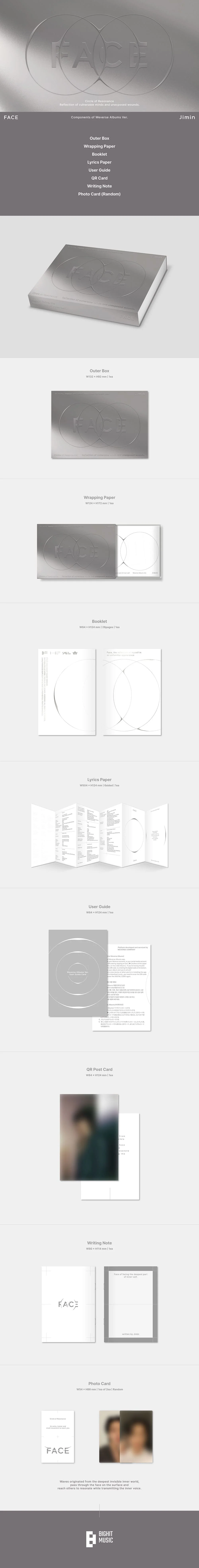 Contenido de Jimin FACE Weverse Albums Ver.
