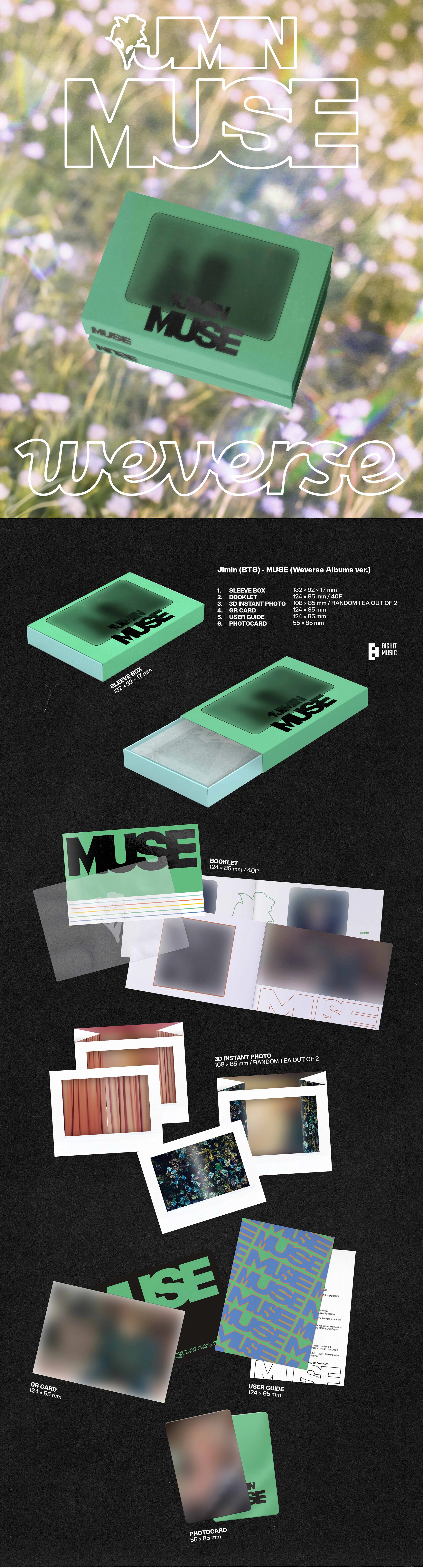 Contenido de Jimin MUSE Weverse Albums Ver.