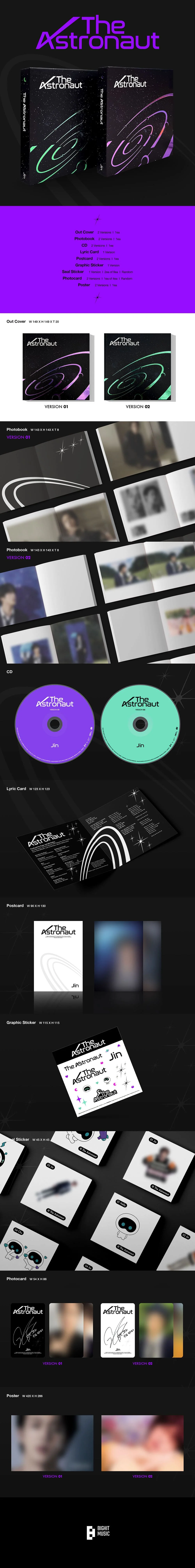 Contenido de Jin The Astronaut Single