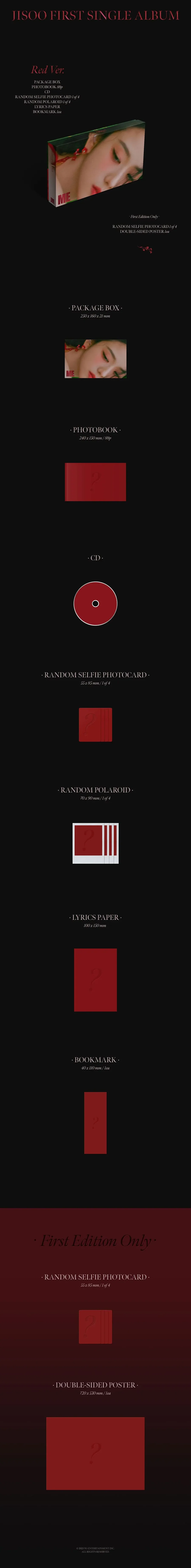 Contenido de JISOO ME 1er single álbum en solitario