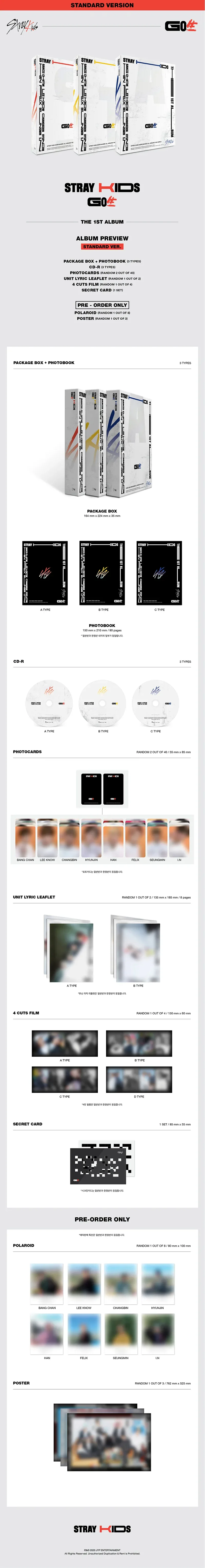 Contenido de Stray Kids GO生 (GO LIVE) 1st Album · Standard Ver.