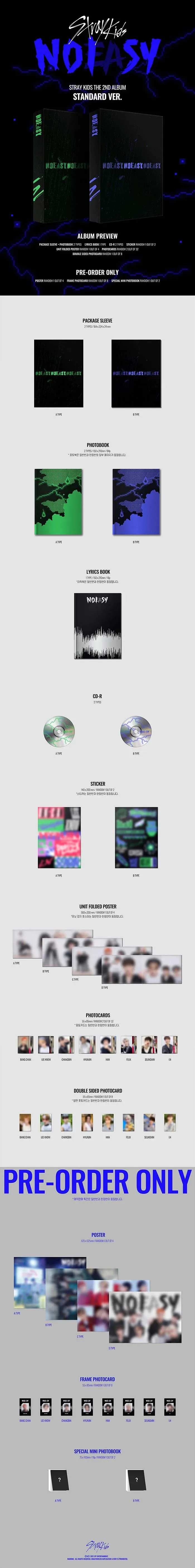 Contenido de Stray Kids NOEASY 2nd Album · Standard Ver.