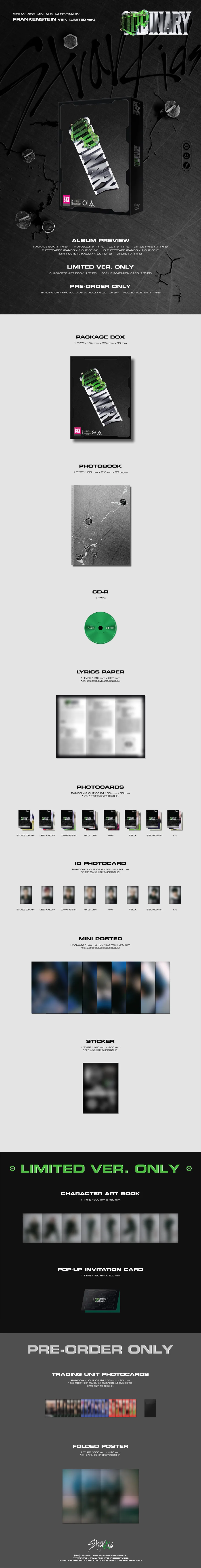 Contenido de Stray Kids ODDINARY Mini Album