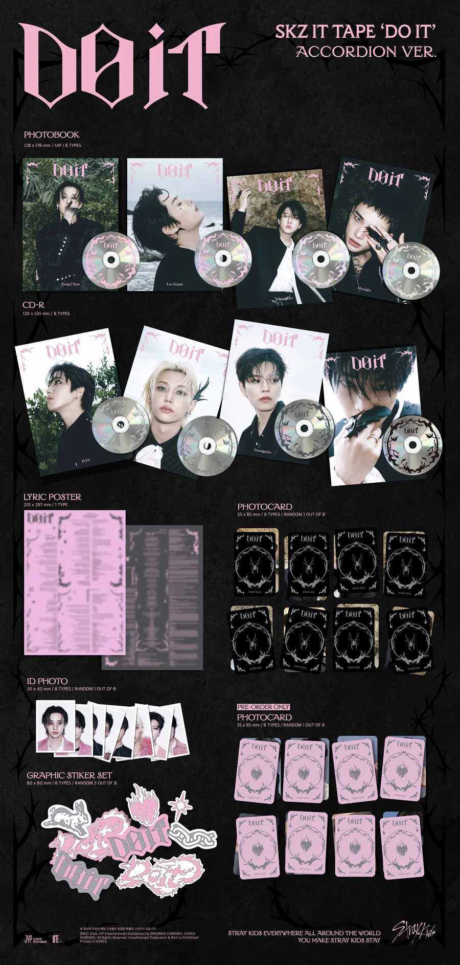 Contenido de Stray Kids SKZ-IT TAPE : DO IT Accordion Ver.