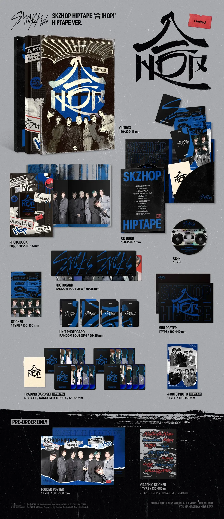Contenido de Stray Kids SKZ-HOP HIPTAPE 合-HOP HIPTAPE Ver.