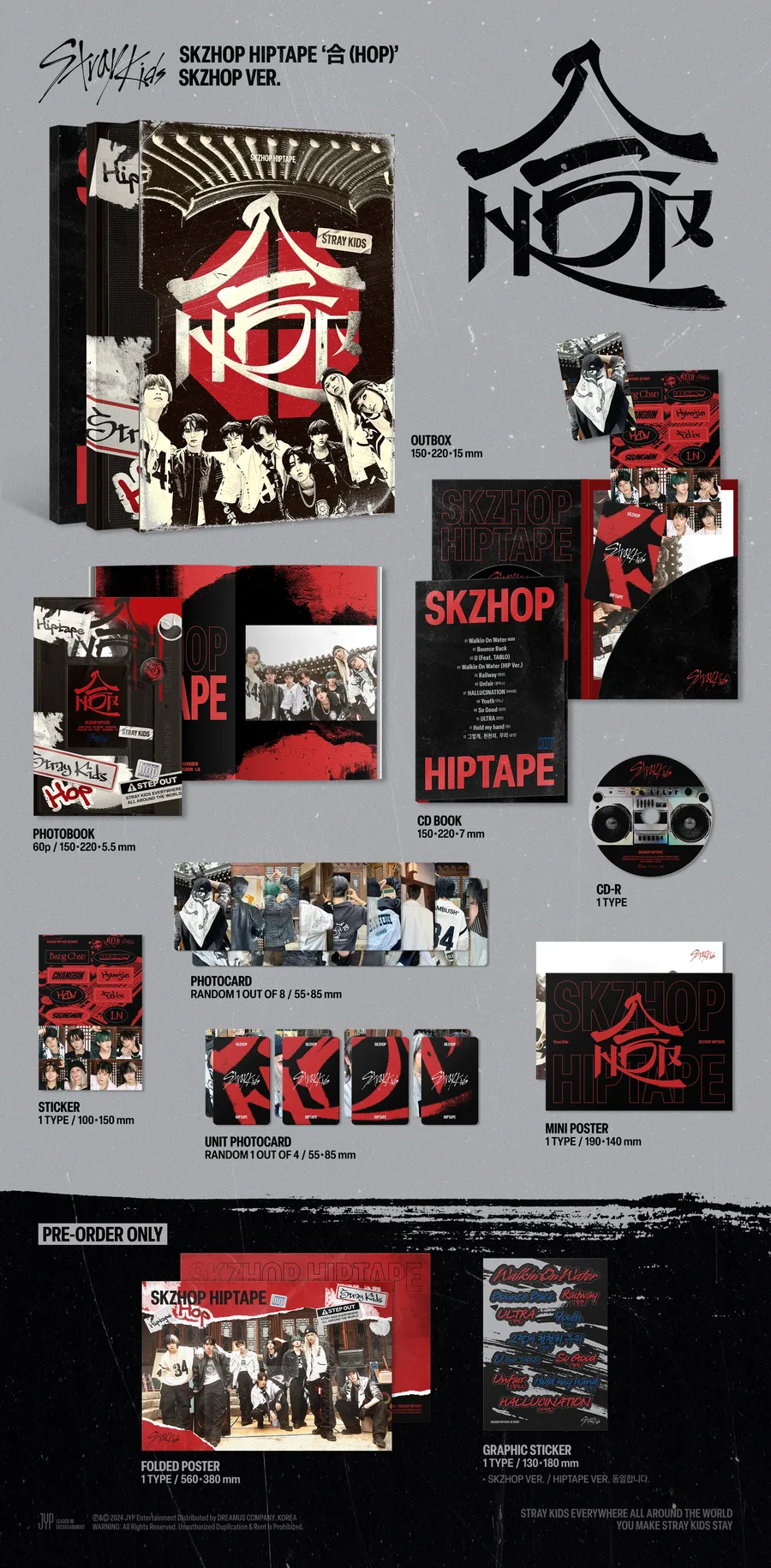 Contenido de Stray Kids SKZ-HOP HIPTAPE 合-HOP SKZHOP Ver.