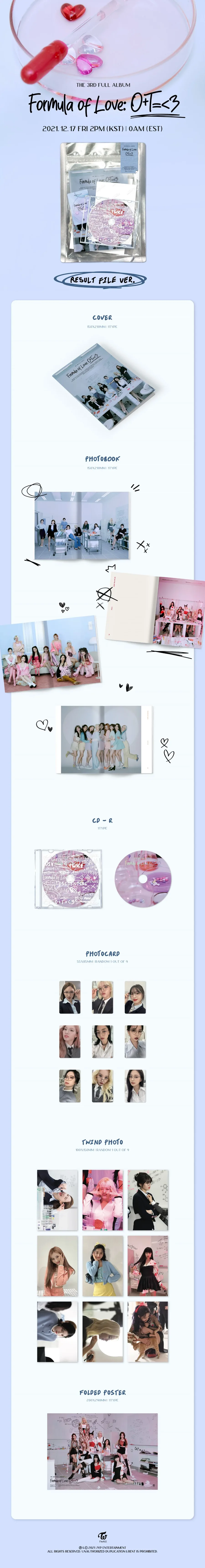 Contenido de TWICE Formula of Love : O+T=<3 Result File Ver.