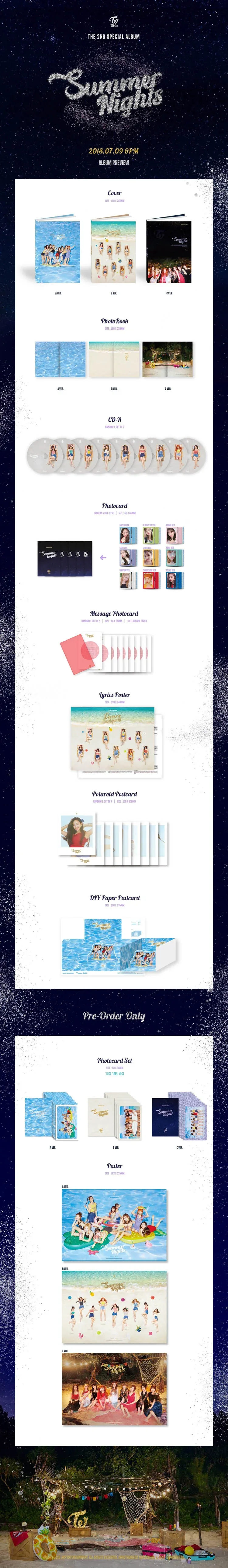 Contenido de TWICE SUMMER NIGHTS 2nd Special Album