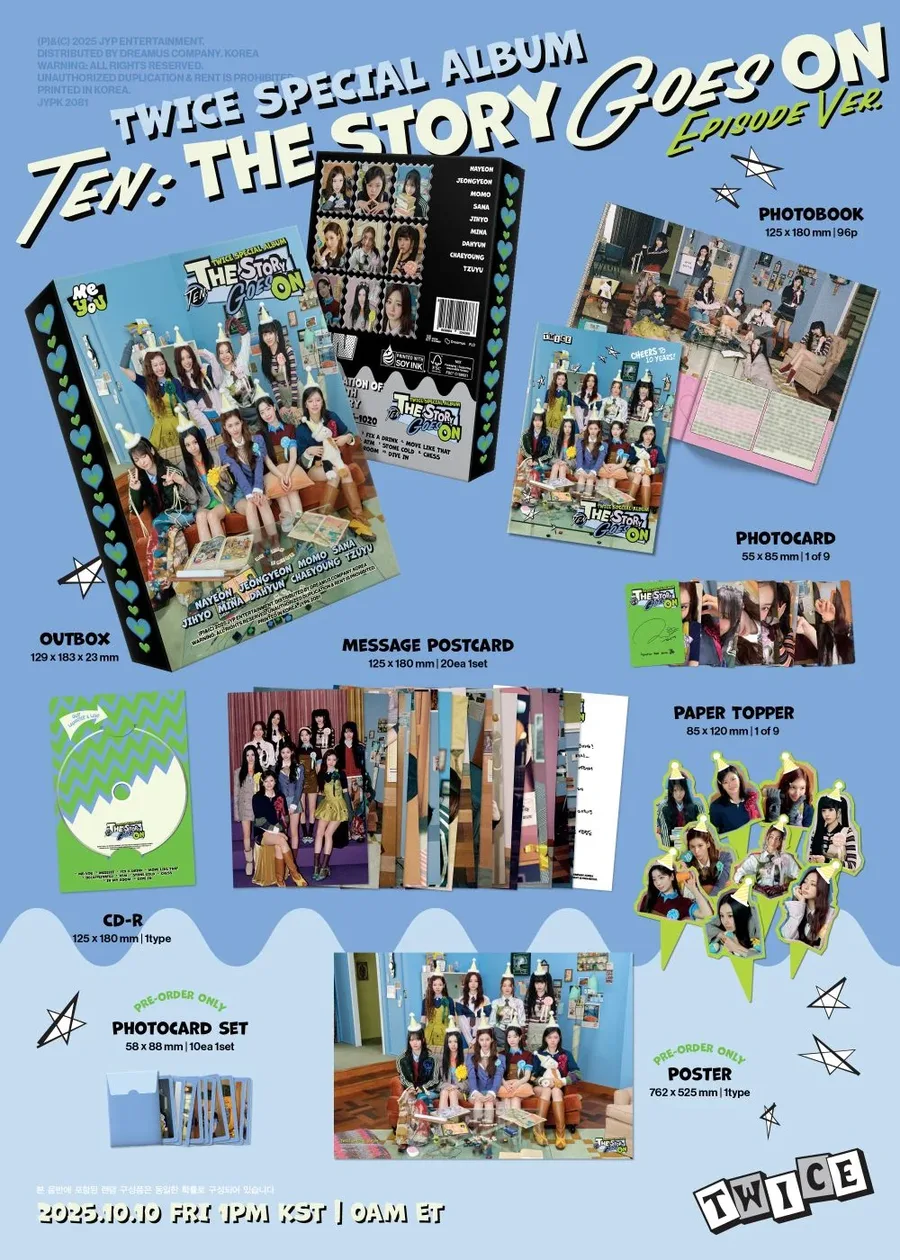 Contenido de TWICE TEN : The Story Goes On Episode Ver.