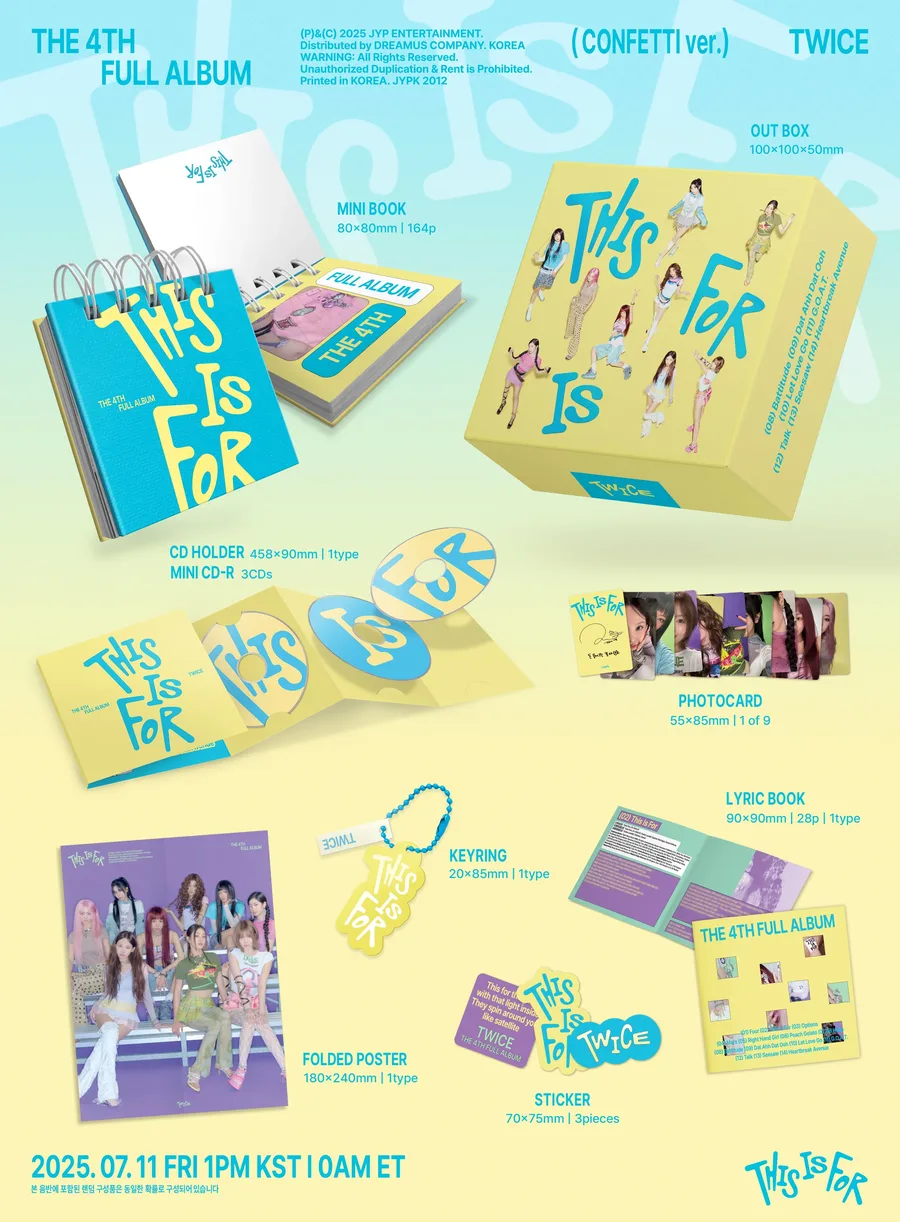 Contenido de TWICE THIS IS FOR Confetti Ver.