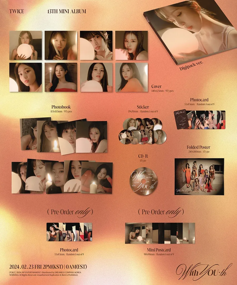 Contenido de TWICE With YOU-th Digipack Ver.