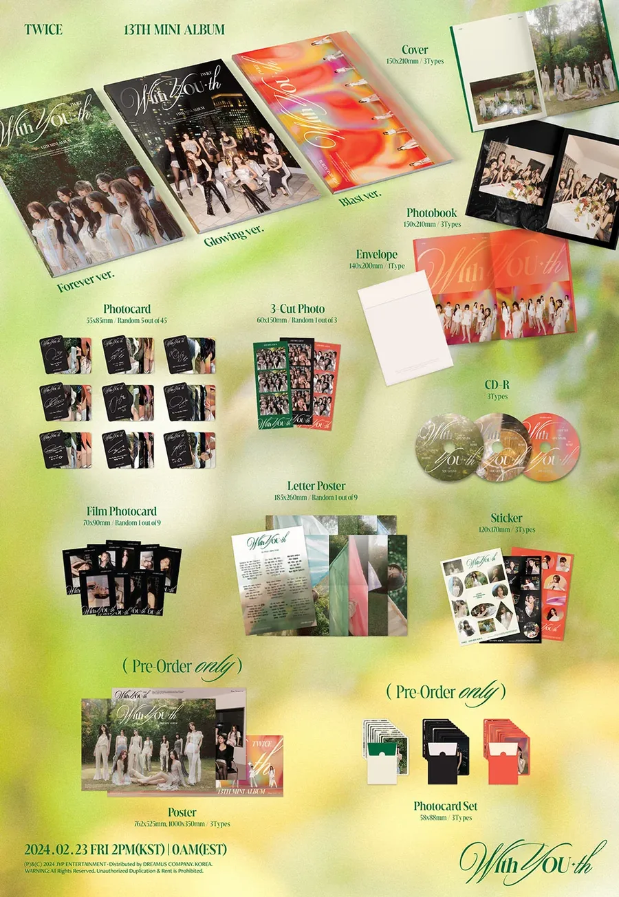 Contenido de TWICE With YOU-th 13th Mini Album