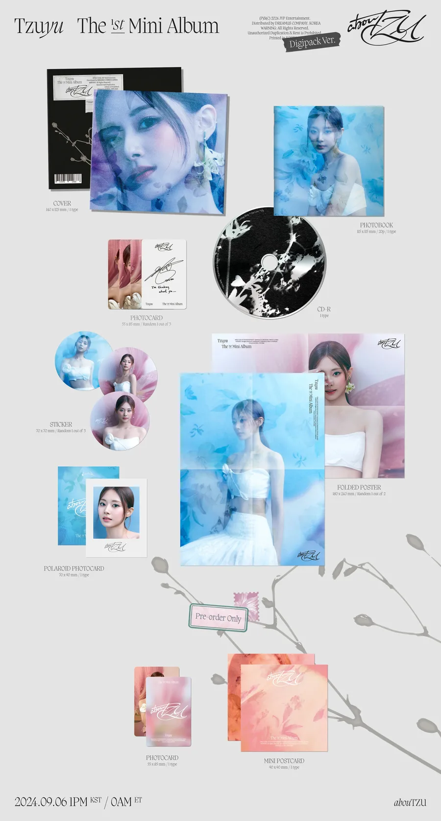 Contenido de TZUYU abouTZU Digipack Ver.